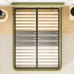 Cadre lattes 140x200 cm, 2x15 Lattes Peuplier Naturel