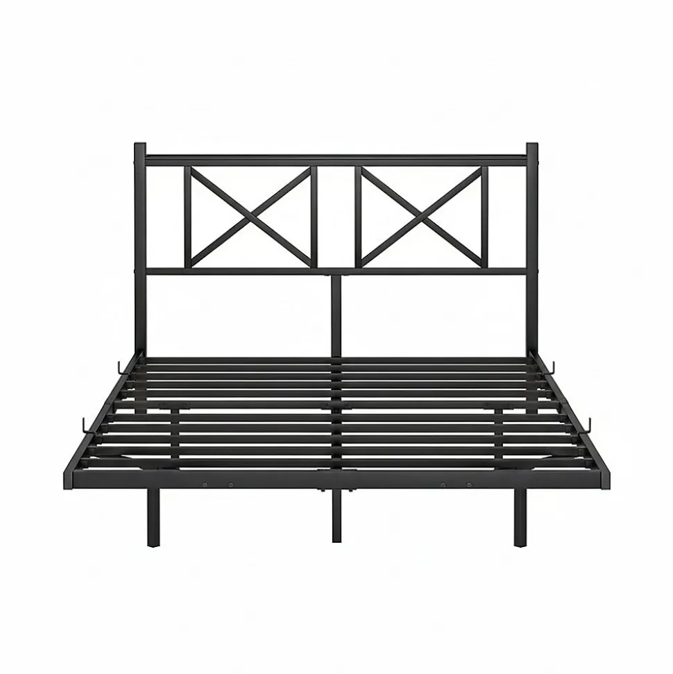 Cadre lit double LED 140x200 cm, tête de lit, suspendu, montage facile