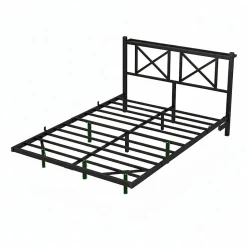 Cadre lit double LED 140x200 cm, tête de lit, suspendu, montage facile