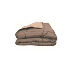 CALGARY Couette chaude Microfibre 400g/m² Taupe & Lin 220x240cm