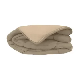 CALGARY Couette chaude Microfibre 400g/m² Taupe & Lin 220x240cm
