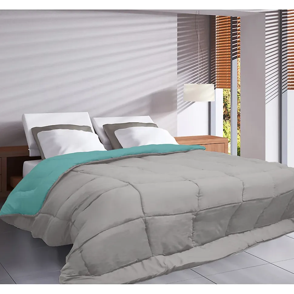 CALGARY Couette chaude Microfibre 400g/m² Galet & Lac 240x260cm