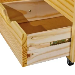 CALI - Lit 140x200cm multi-rangement Bois Massif