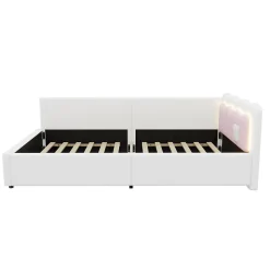 Canapé-lit 140x190 cm convertible en tissu avec coffre de rangement, style contemporain, accoudoirs rembourrés