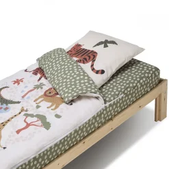 Caradou Parure de lit Enfant 90x190cm Avec Couette Motif Jungle