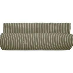 Chemin de lit coton lavé 80x200 cm LILI DÉCO vert kaki