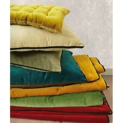 Chemin de lit velours "Isilde" Vent du sud - Bronze - 70 x 240 cm