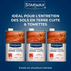Cire nourrissante tomettes et terres cuites rouge Starwax 1L