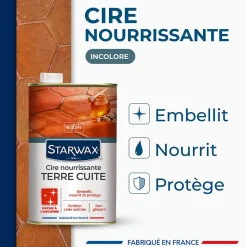 Cire tomettes et terres cuites incolore Starwax 1L