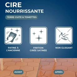 Cire tomettes et terres cuites incolore Starwax 1L