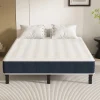 Combinaison lit matelas 120x190 cm, Matelas a mousse+ Cadre de Lit en Fer, Comprenant 9 pieds, Epaisseur du matelas 15 cm