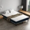 Combinaison lit 140x190 cm, matelas en mousse à mémoire de forme de 15 cm d'épaisseur + cadre de lit en fer, 9 pieds