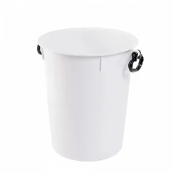 Conteneur alimentaire 50 L avec poignées noires - blanc