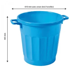 Conteneur alimentaire rond HACCP 50 L - bleu