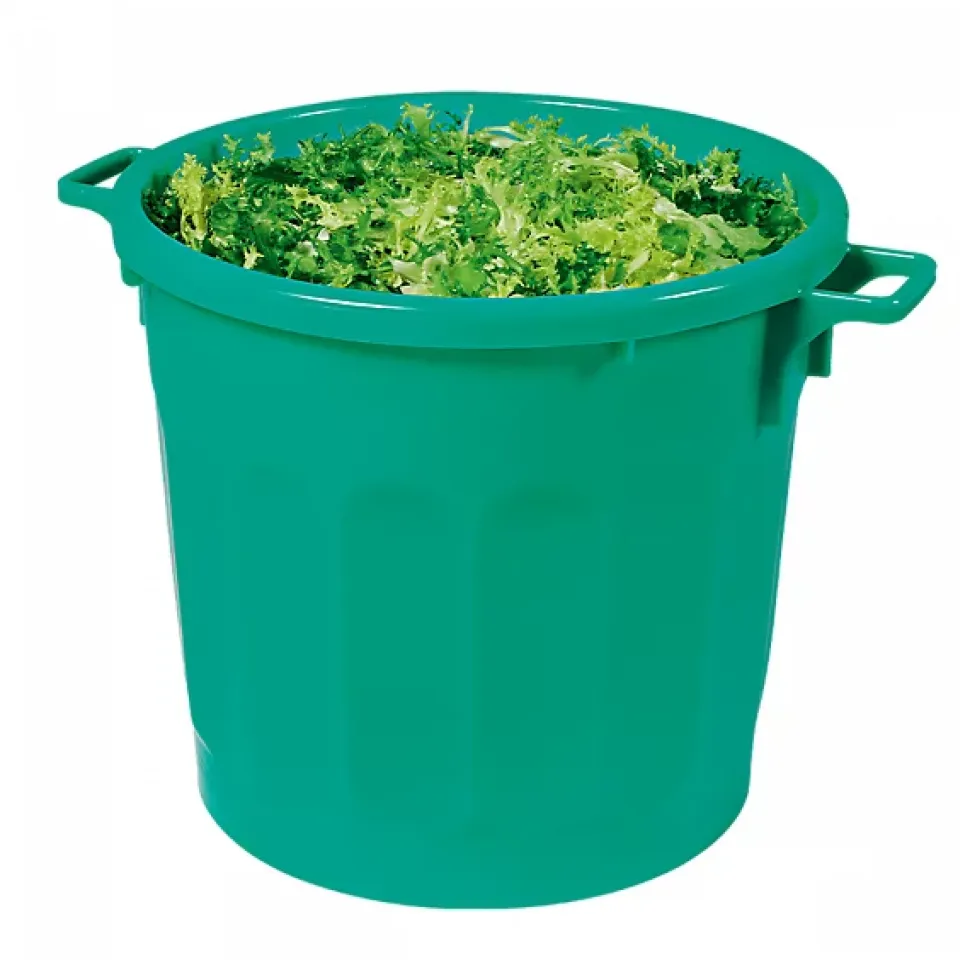 Conteneur alimentaire rond HACCP 75 L - vert