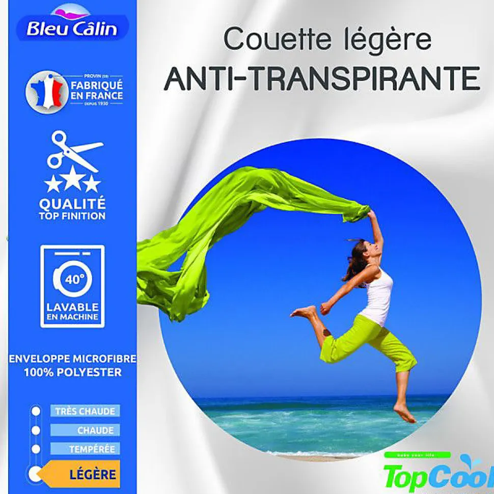 Couette anti transpirante 200 gr/m² 200 x 200 cm pour lit 120 x 190 cm