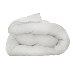 Couette anti-acariens chaude 140 x 200 cm polyester blanc