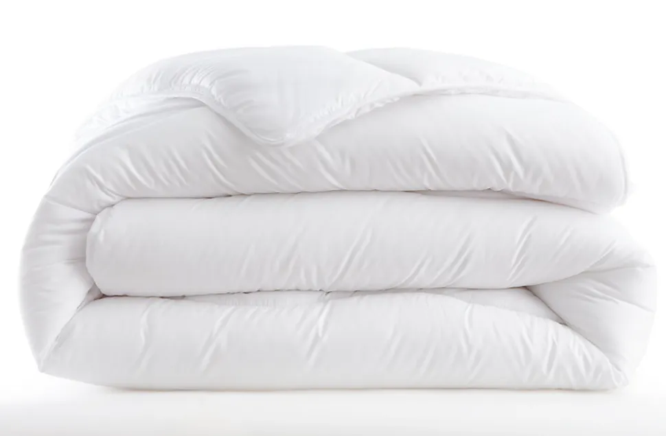 Couette chaude 240 x 260 cm polyester microfibre blanc 400g/m²