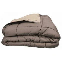 Couette chaude Bicolore Gamme Microfibre "Cocoon Non feu - Norme NF EN ISO 12952" toutes dimensions Toison d'or - Cocoon Taupe Lin