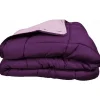 Couette chaude Bicolore Gamme Microfibre "Cocoon Non feu - Norme NF EN ISO 12952" toutes dimensions Toison d'or - Cocoon Prune Par
