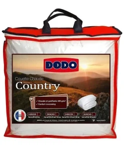 Couette chaude Country - 220 x 240 cm - 400gr/m² - Blanc - DODO