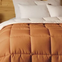 Couette chaude microfibre bicolore 400 gr/m2 (240x260 cm - Cuivre)