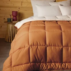 Couette chaude microfibre bicolore 400 gr/m2 (240x260 cm - Cuivre)