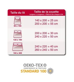 Couette chaude 140x200 cm Abeil Prestige Quallofil Allerban 350g/m2