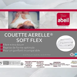 Couette de lit premium tempérée 350g blanc Aerelle soft flex ABEIL Dimension - 140x200