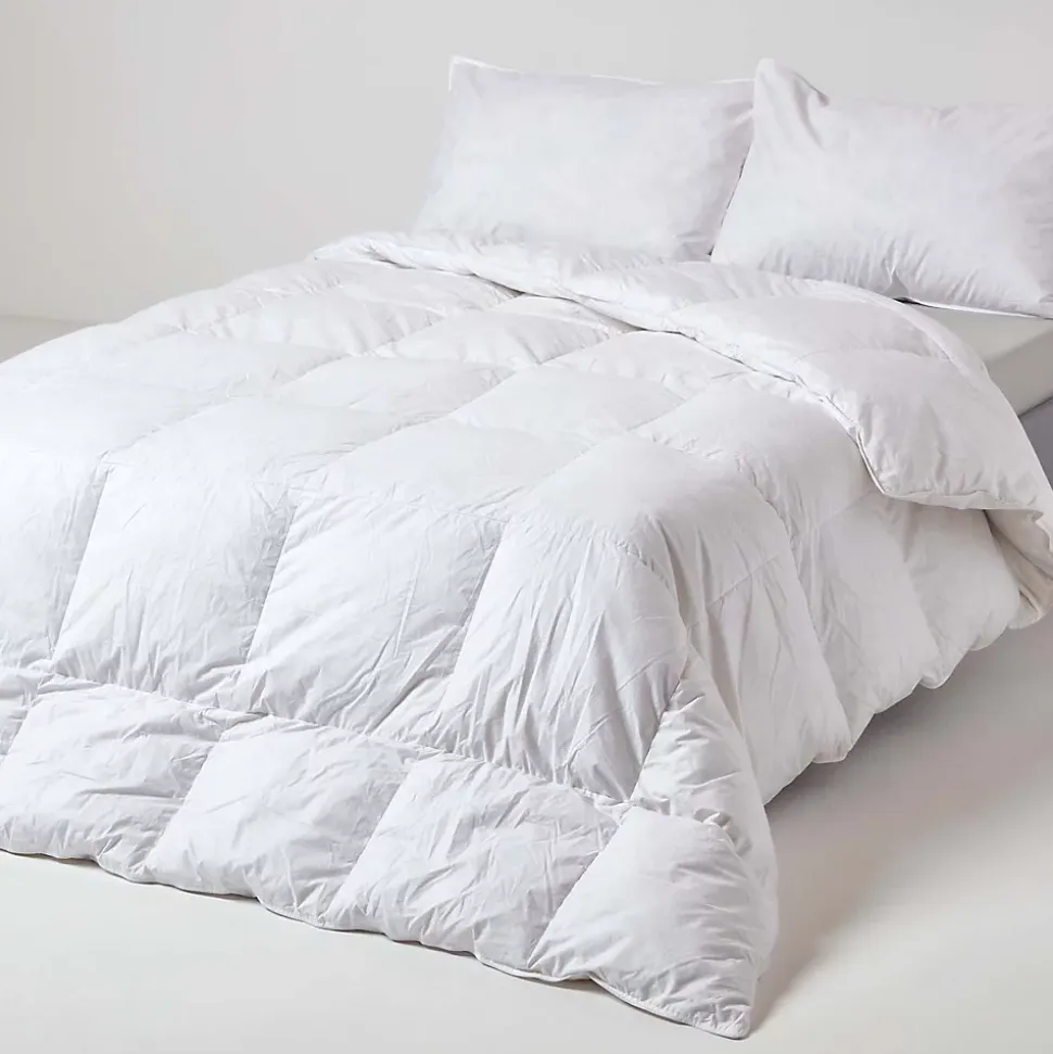 Couette hiver très chaude 200 x 200 cm en duvet et plumes de canard 15 Tog - HOMESCAPES