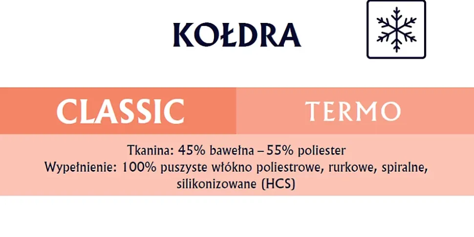 Couette hiver 135x200 CLASSIC TERMO Blanc Senna Home