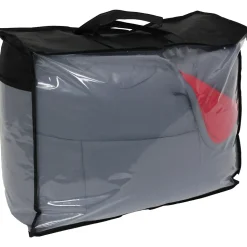 Couette hiver 240x220 cm COCOON BICOLORE Gris/Rouge garnissage fibre polyester 400g/m2