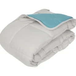 Couette hiver 140x200 cm COCOON BICOLORE Lac/Galet garnissage fibre polyester 400g/m2