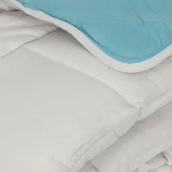 Couette hiver 240x220 cm COCOON BICOLORE Lac/Galet garnissage fibre polyester 400g/m2