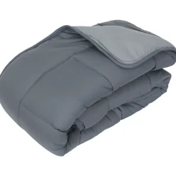 Couette hiver 140x200 cm COCOON BICOLORE Acier/Argent garnissage fibre polyester 400g/m2