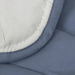 Couette hiver 200x200 cm COCOON BICOLORE Petrole/Mastic garnissage fibre polyester 400g/m2