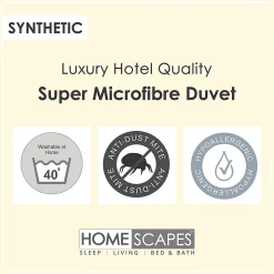 Couette hiver 150x200 cm en Microfibre 13.5 Tog - HOMESCAPES