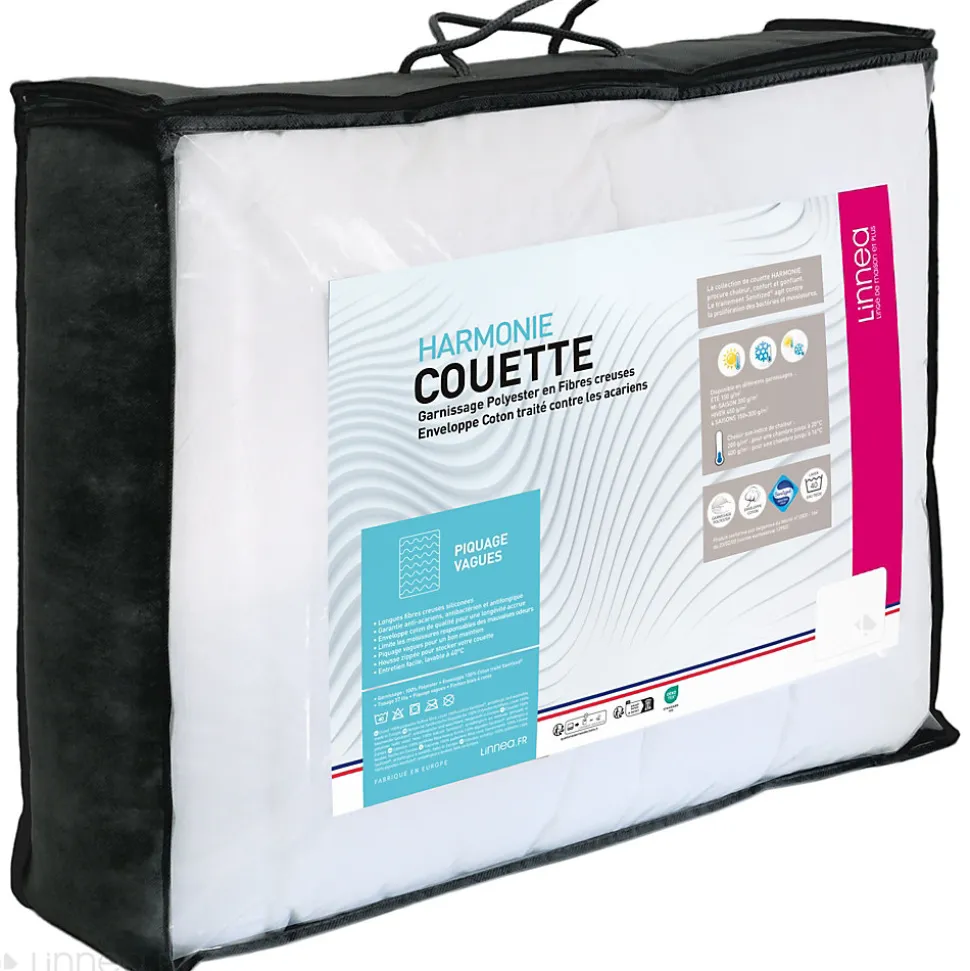 Couette hiver 160x200 cm HARMONIE garnissage fibre polyester 450g/m2