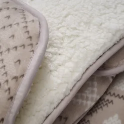 Couette Imprimée Sherpa Polaire Chaude 240x260cm CHALET