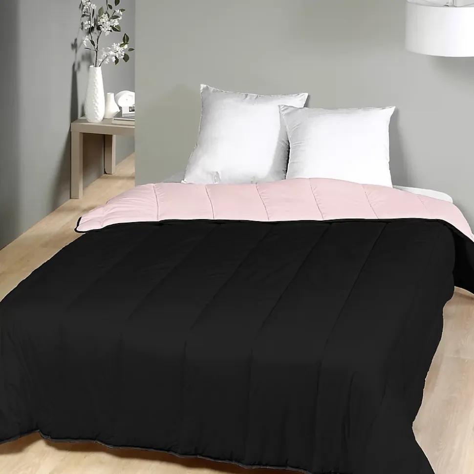 Couette légère Noir / Rose pale - 2 personnes 220 x 240 - 13242-2