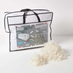 Couette légère été 200x200 cm - Couette 1 à 2 personnes - Duvet et plumes d'oie - HOMESCAPES