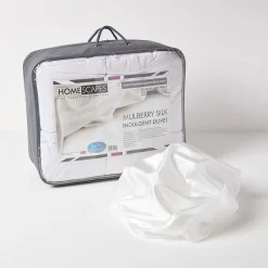 Couette légère été 200x200 cm - Couette 1 à 2 personnes - Soie de Mûriers - HOMESCAPES