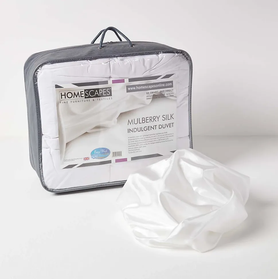 Couette légère été 150x200 cm - Couette 1 personne - Soie de Mûriers - HOMESCAPES