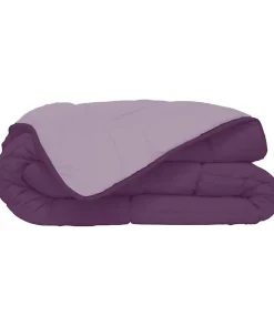 Couette Microfibre 400g/m² CALGARY Prune & Parme 240x260cm