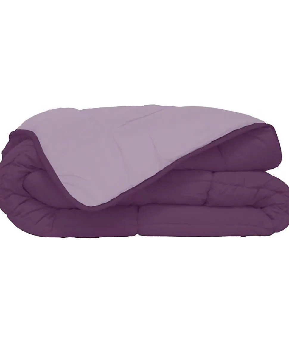 Couette Microfibre 400g/m² CALGARY Prune & Parme 240x260cm