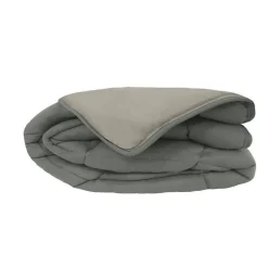 Couette Microfibre 400g/m² CALGARY Acier & Argent 220x240cm