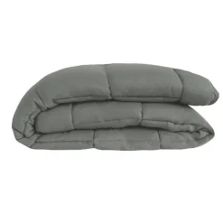 Couette Microfibre 400g/m² CALGARY Acier & Argent 220x240cm