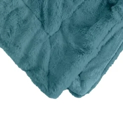 Couette Plaid bleue MINNOR 100% Polyester - 130x170 cm - SACASA