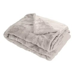 Couette Plaid gris en Polyester 130x170 cm - Collection MINNOR - SACASA