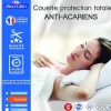 Couette protection totale anti acariens 400 gr/m² 220 x 240 cm pour lit 2 places 140 x 190 cm à 160 x 200 cm
